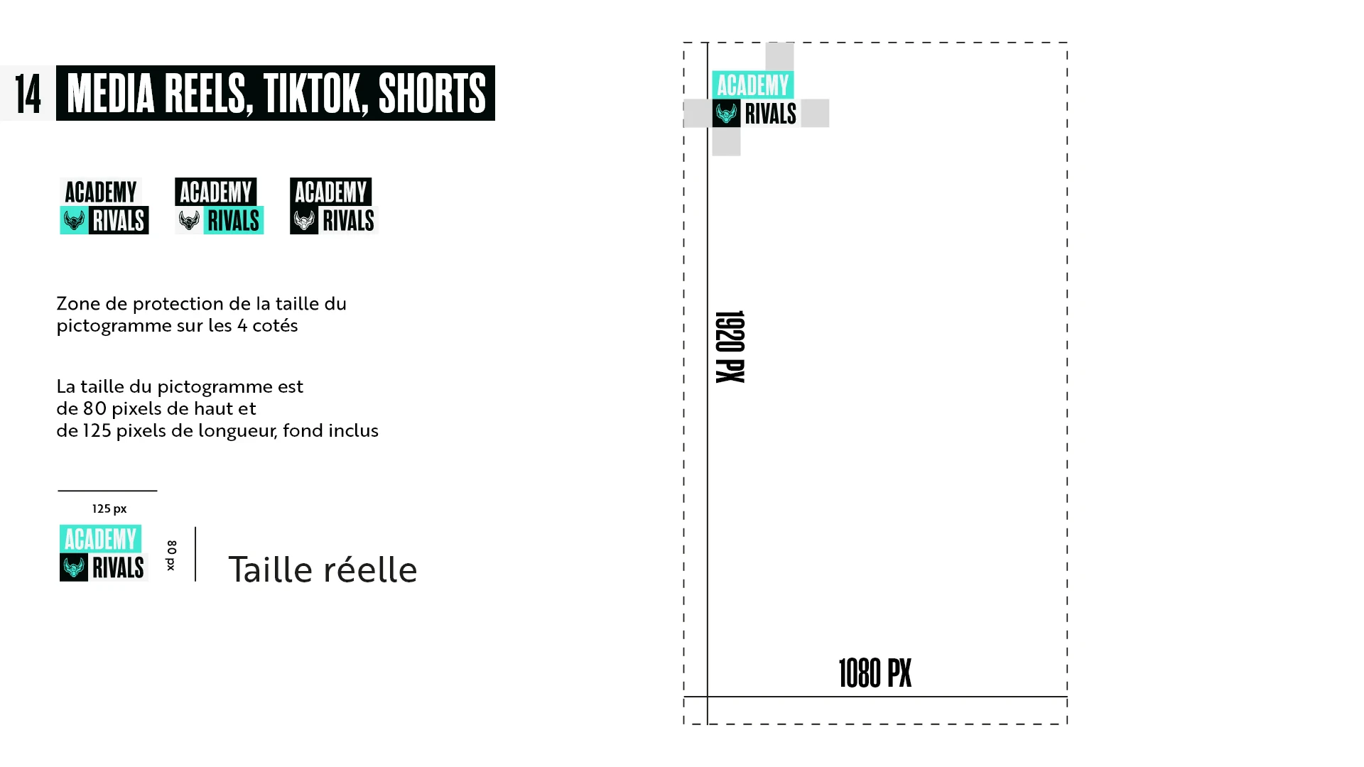 Academy Rivals CG, Placement du logo dans les formats Reels, TikTok et Shorts