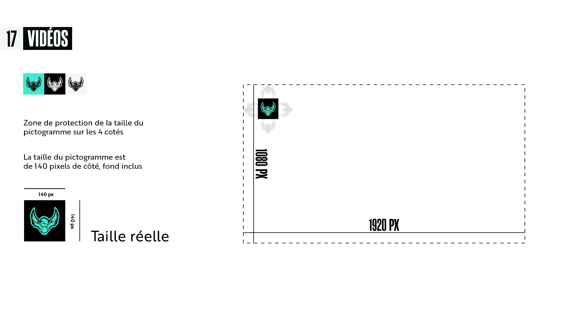 Academy Rivals CG, Placement du pictogramme dans une vidéo au format 1920 × 1080