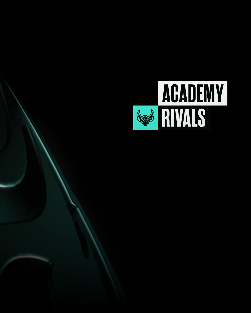 Academy Rivals CG, Vignette portrait : trophée sombre et logo Academy Rivals